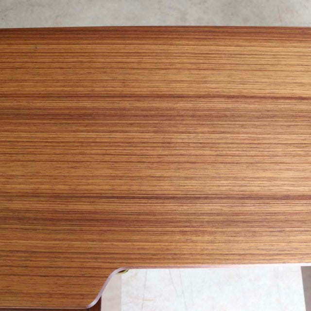 Vintage G-Plan teak desk top with rich wood grain and smooth mid-century British design.