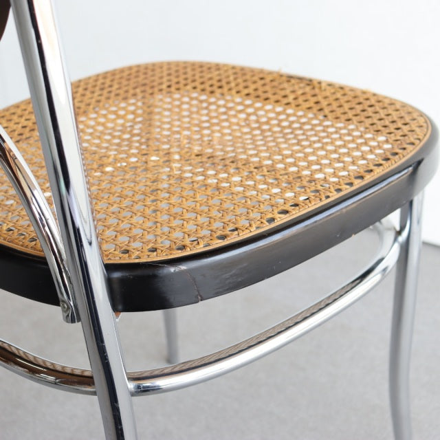 トーネットThonet NO. 17 クロム ハイバックダイニングチェア ダメージあり　ItemCode-23134b | 送料込
