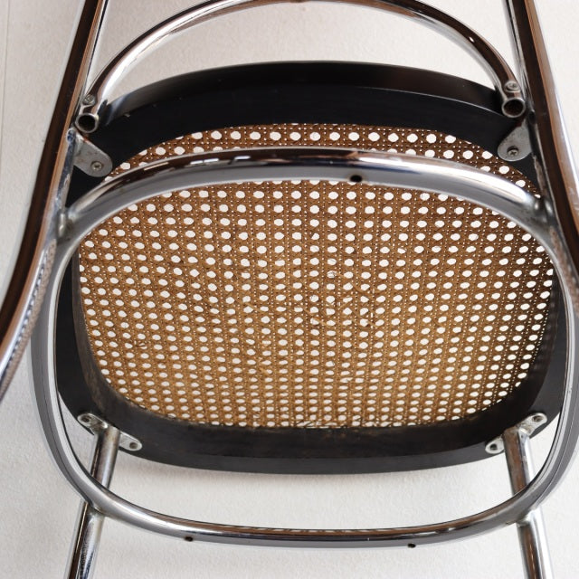 トーネットThonet NO. 17 クロム ハイバックダイニングチェア ダメージあり　ItemCode-23134b | 送料込