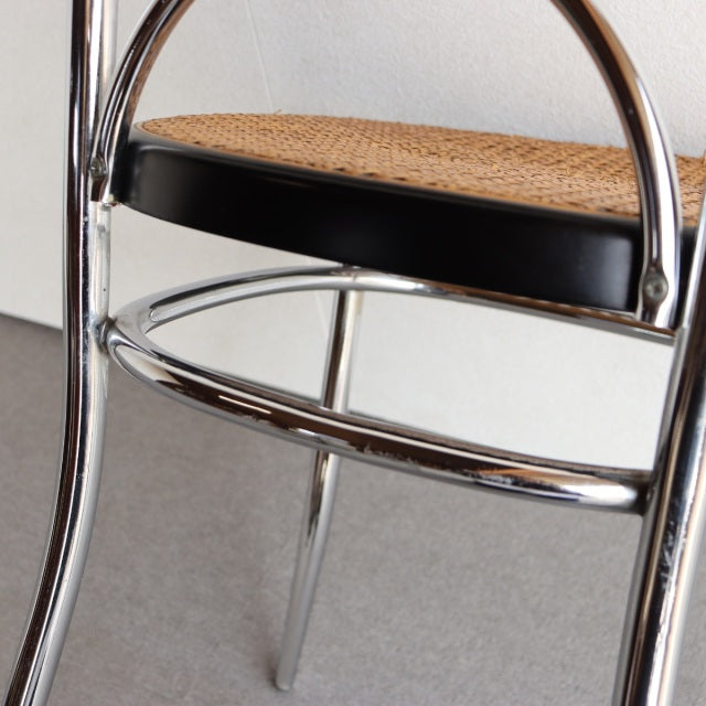 トーネットThonet NO. 17 クロム ハイバックダイニングチェア ダメージあり　ItemCode-23134b | 送料込