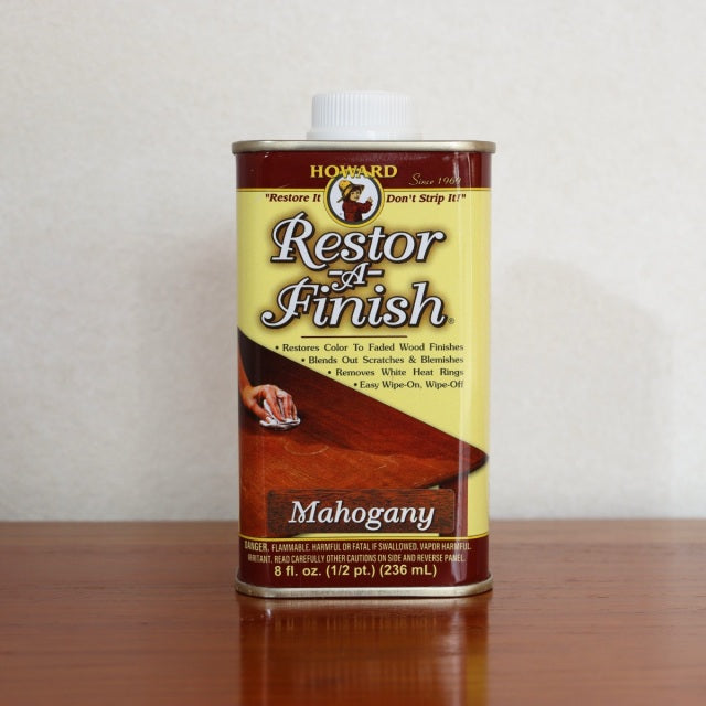 送料込み　ハワードHOWARD社 レストアフィニッシュRestor-A-Finishオイル マホガニー 236ml　ウエス2枚付き