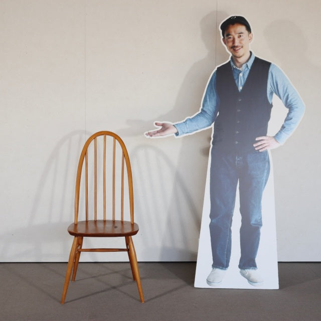 【集合写真では最後列右端、時々見切れてます】　アーコールERCOL　クエーカー　ダイニングチェア 商品番号29081e