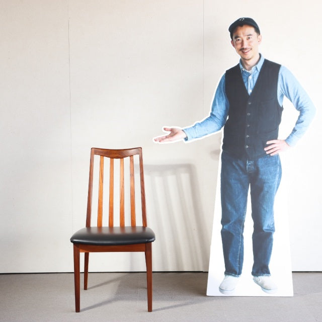 ジープランG-PLAN　FRESCOシリーズ　スラットバックダイニングチェア　座面張替済　商品番号27098c