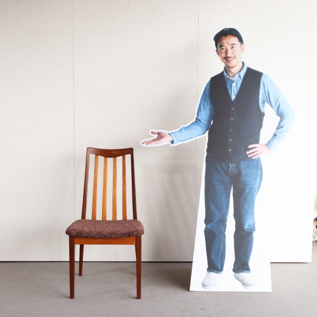 【名作】G-PLAN Slatted-back Dining Chair designed by Leslie G Dandy　座面張替済 商品番号23099f