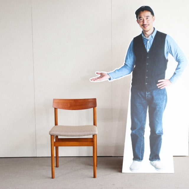 VINTAGE TEAK DINING CHAIR ヴィンテージダイニングチェア チーク材　座面張替済　商品番号23187a