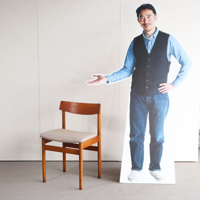 VINTAGE TEAK DINING CHAIR ヴィンテージダイニングチェア チーク材　座面張替済　商品番号23187c