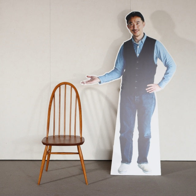 【集合写真では最後列右端、時々見切れてます】　アーコールERCOL　ハイバックダイニングチェア　商品番号29081b