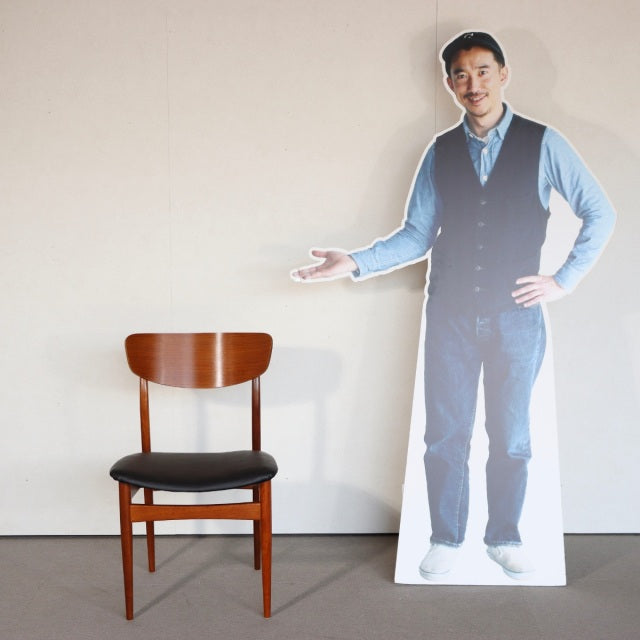 持ち帰り専用！【べらべら喋る若者と語らない椅子】　ヴィンテージダイニングチェア　チーク材　商品番号27134a