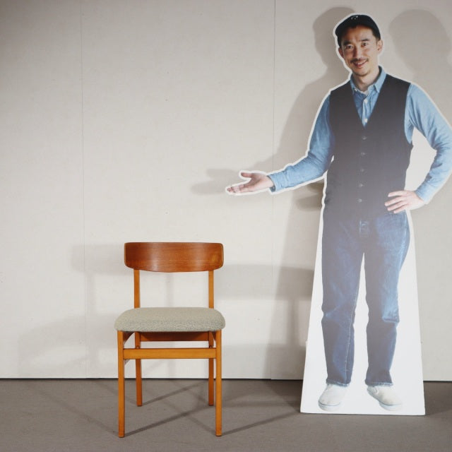 持ち帰り専用！【経年劣化？はぁ？失礼ね、経年美化って言ってくれる？と語るヴィンテージダイニングチェア】　チーク材　座面張替え済み　商品番号29088a