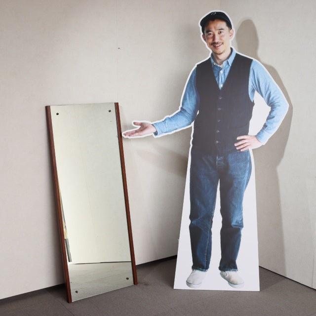 O様専用【送料込み】鏡。　英国ヴィンテージチーク材のミラー　商品番号23211