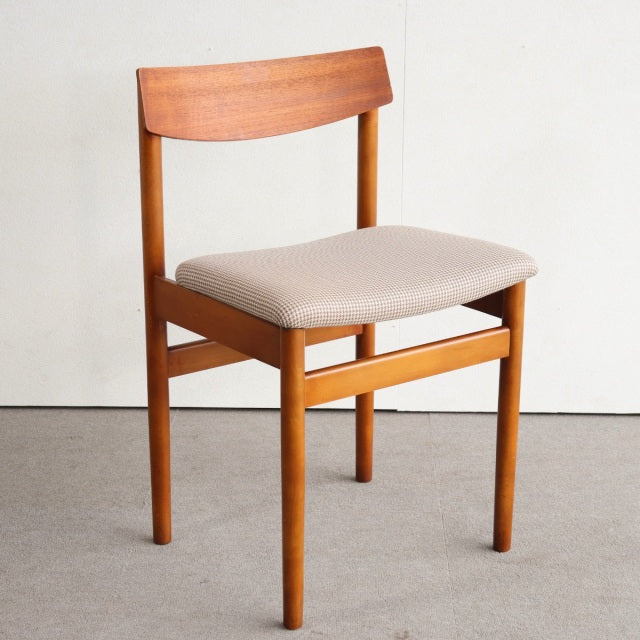 VINTAGE TEAK DINING CHAIR ヴィンテージダイニングチェア チーク材　座面張替済　商品番号23187a