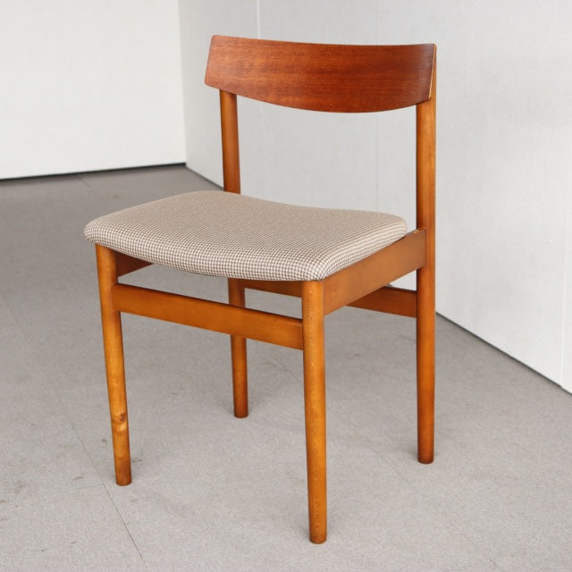 K様専用！【送料込み】　2脚目以降割引あり　VINTAGE TEAK DINING CHAIR ヴィンテージダイニングチェア チーク材　座面張替済　商品番号23187b