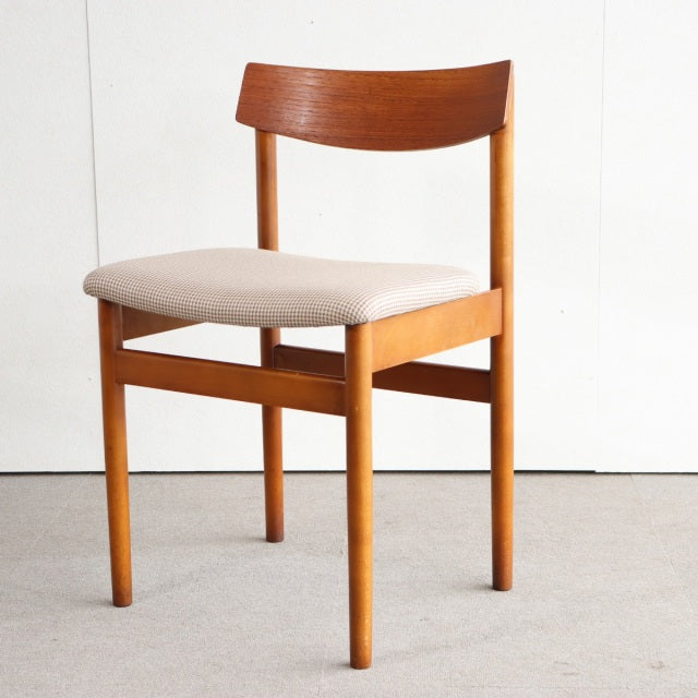 VINTAGE TEAK DINING CHAIR ヴィンテージダイニングチェア チーク材　座面張替済　商品番号23187c