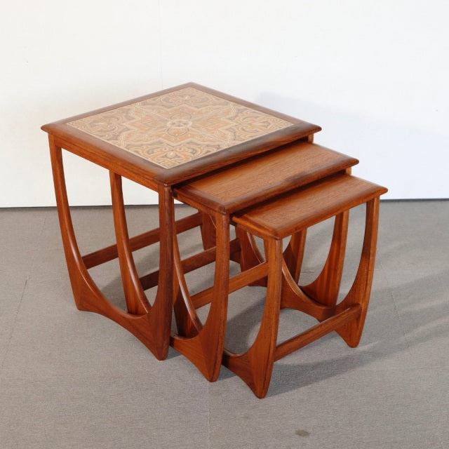 Sサマ専用！　【エドワード！シャーロット！トーマス！】　タイルトップネストテーブル　チーク材　商品番号29066