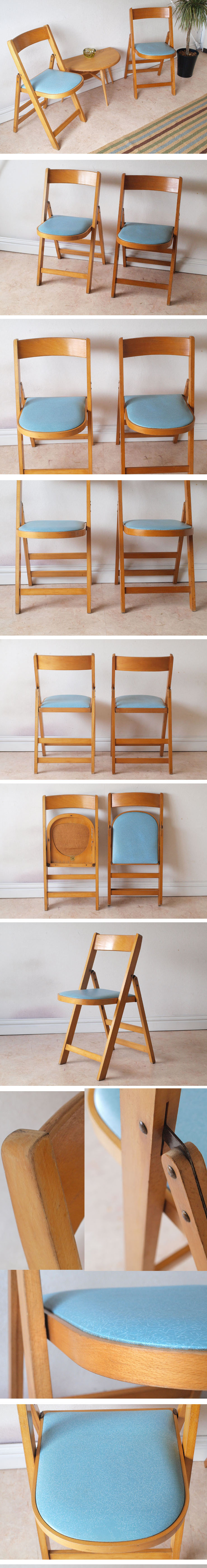 ビンテージ・アンティーク・チェア・折りたたみ・パイン