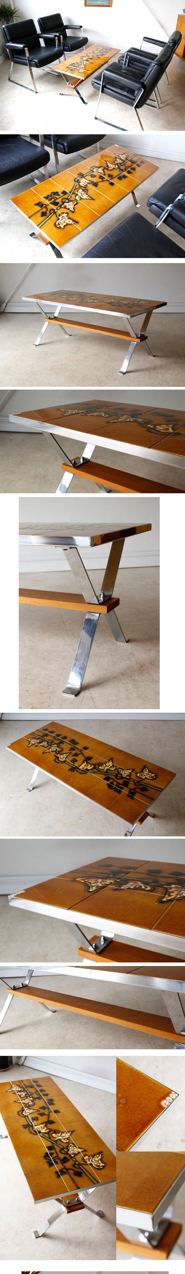 タイル・コーヒーテーブル・デンマーク・ビンテージ・北欧・センターテーブル