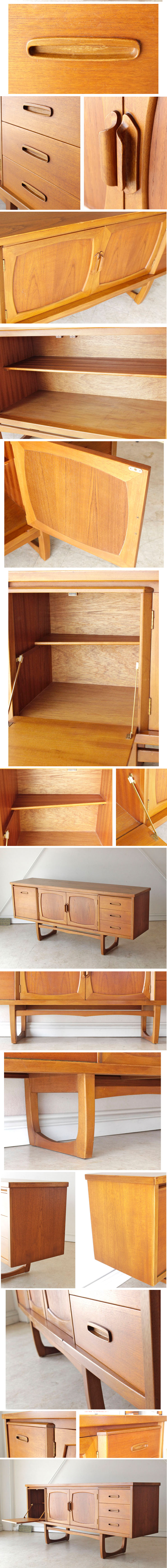 イギリス・サイドボード・チーク・ビンテージ・アンティーク・テレビボード・北欧