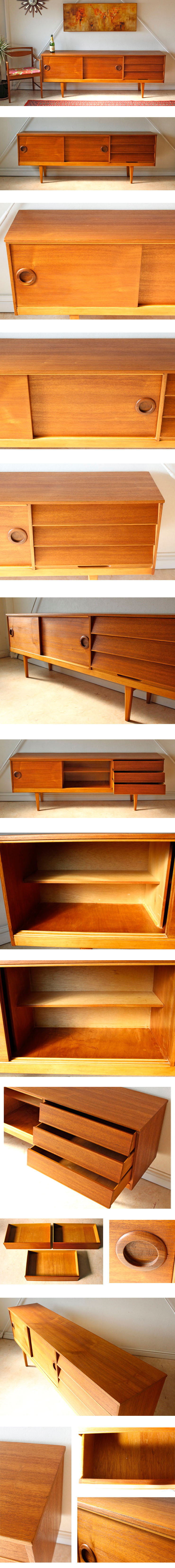 サイドボード・ビンテージ・チーク・ミッドセンチュリー・北欧・アンティーク