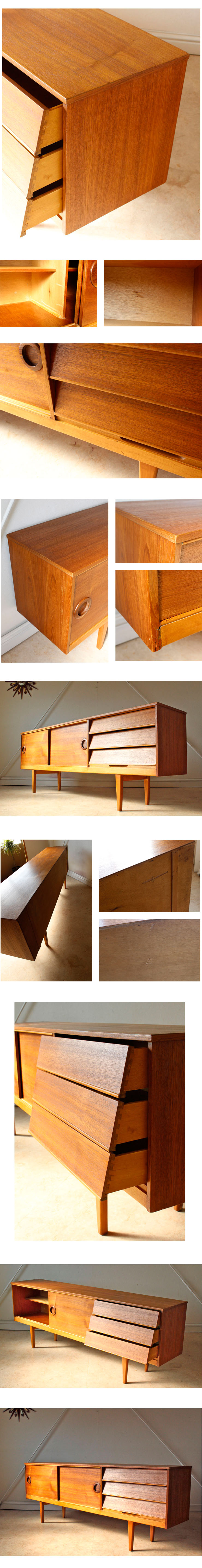 サイドボード・ビンテージ・チーク・ミッドセンチュリー・北欧・アンティーク