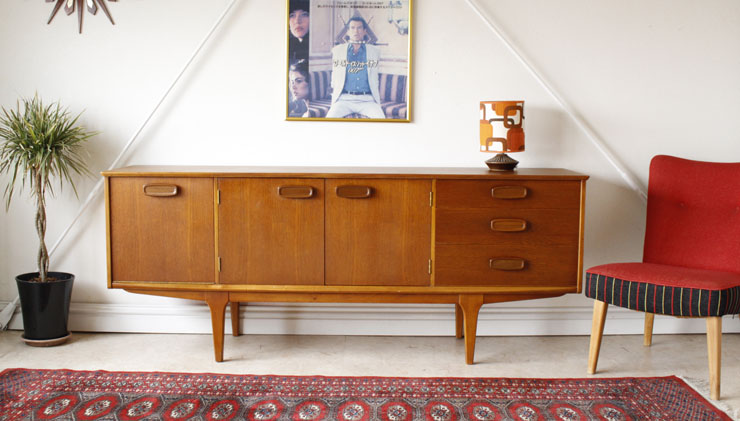 ジェンティーク・サイドボード・ビンテージ・チーク・アンティーク