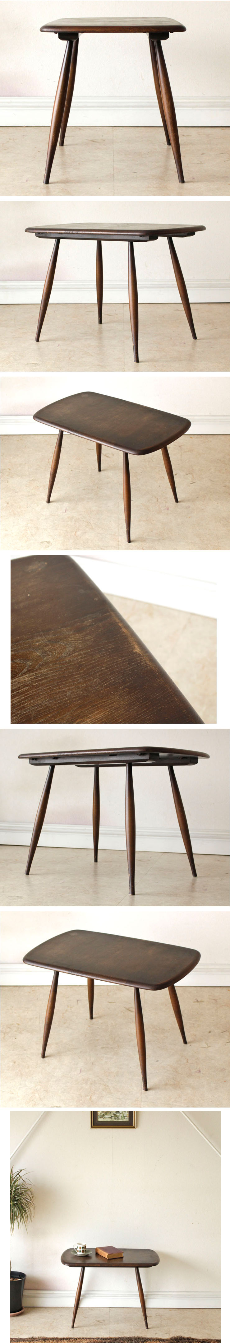 ERCOL・アーコール・コーヒーテーブル・ブラウン・アンティーク・ビンテージ・家具