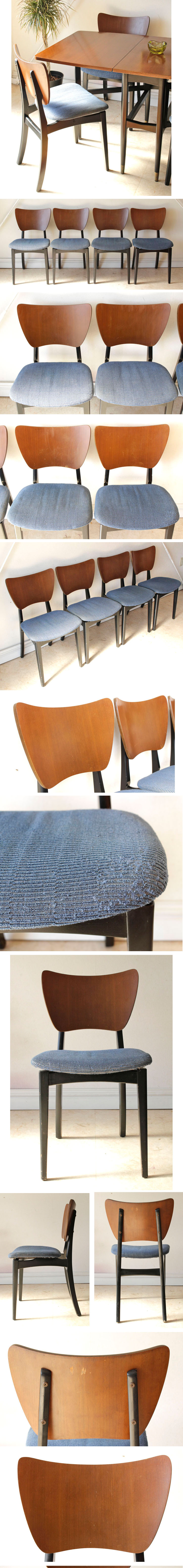 ダイニングテーブル・ダイニングチェア・５点セット・ゲートレッグ・ドロップリーフ・イギリス・ビンテージ・ミッドセンチュリー