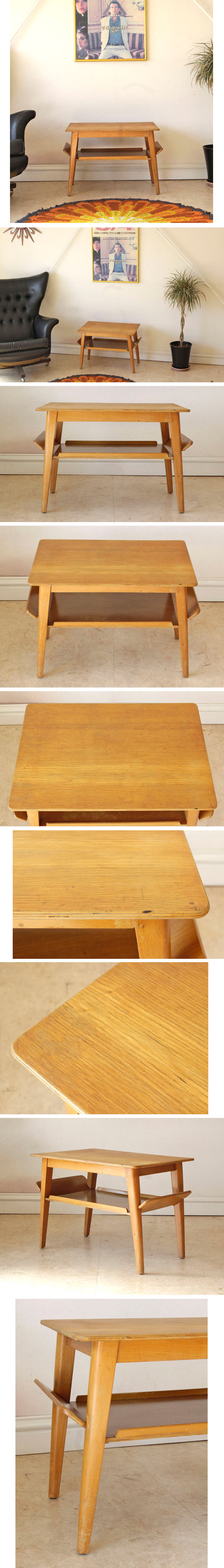 イギリス・コーヒーテーブル・マガジンラック・ビンテージ・アンティーク・北欧