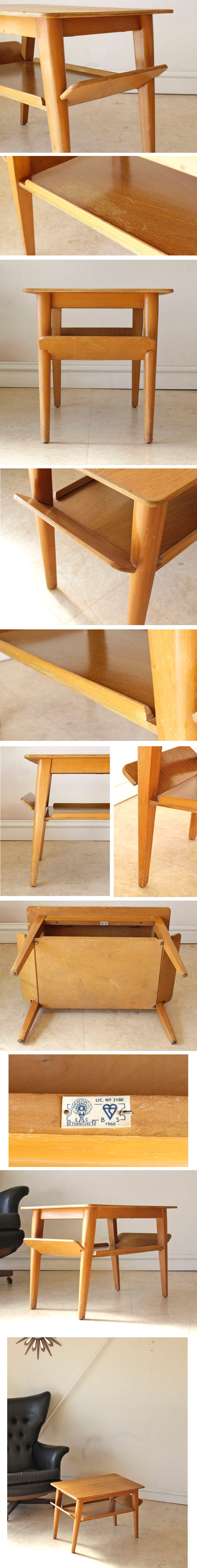 イギリス・コーヒーテーブル・マガジンラック・ビンテージ・アンティーク・北欧