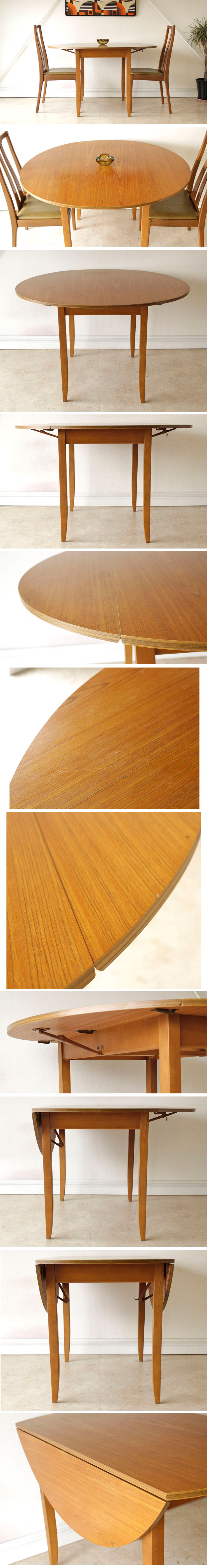 イギリス・ダイニングテーブル・ドロップリーフ・アンティーク・ビンテージ