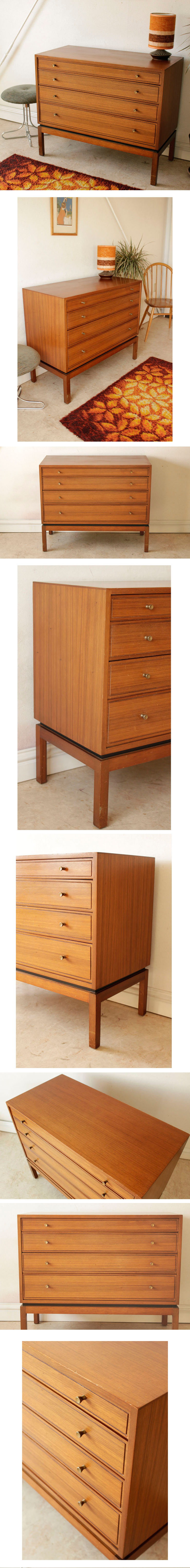 ビンテージ・チーク・チェスト・北欧・アンティーク・タンス・収納