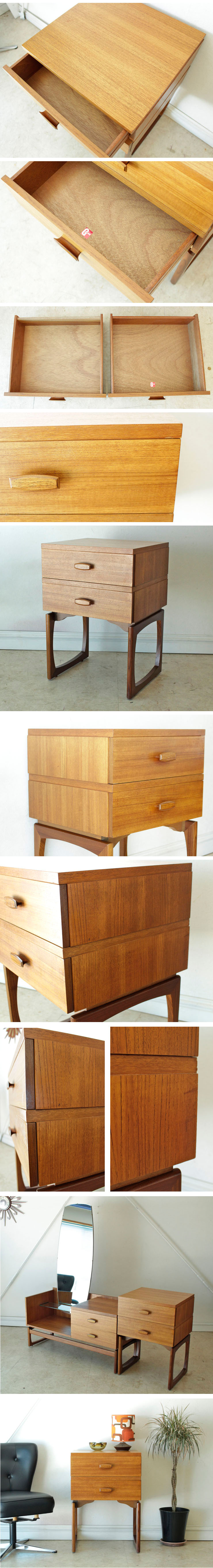 ジープラン・チェスト・２段・ビンテージ・チーク・アンティーク・ミッドセンチュリー