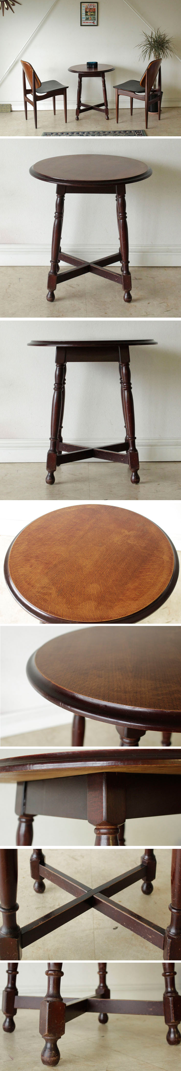 イギリス・パブテーブル・サイドテーブル・オーク・ビンテージ・アンティーク