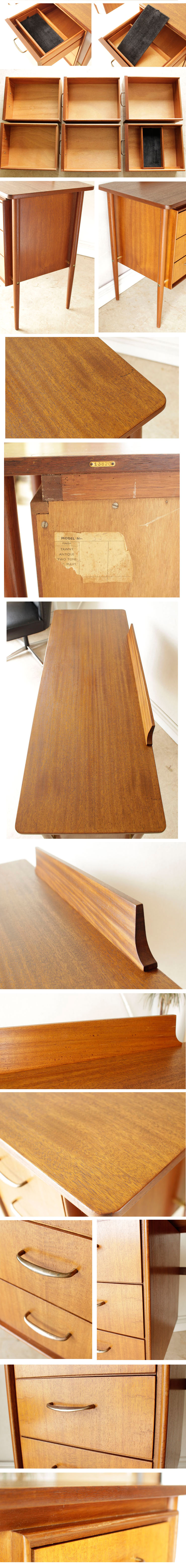 イギリス・デスク・机・チーク・ビンテージ・アンティーク・ミッドセンチュリー