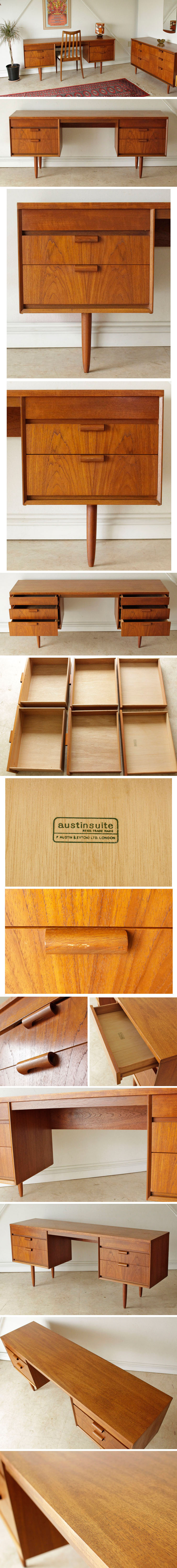 イギリス・デスク・机・オースティンスイート・Austinsuite・ビンテージ・アンティーク・ミッドセンチュリー・北欧