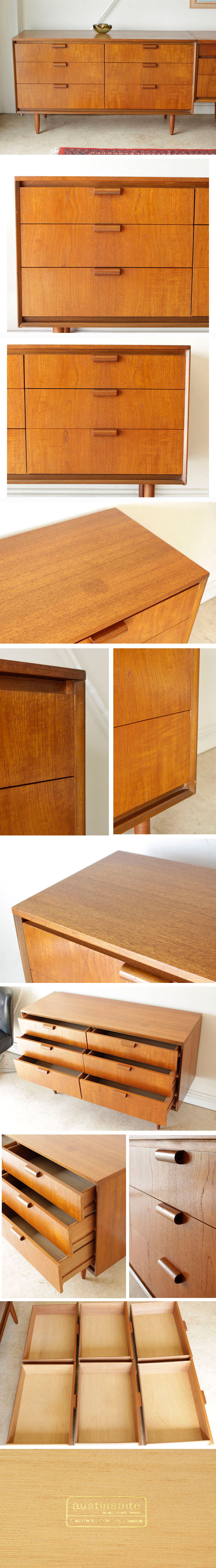 イギリス・Austinsuiteｵｰｽﾃｨﾝｽｲｰﾄ・チェスト・サイドボード・チーク・ビンテージ・アンティーク・ミッドセンチュリー