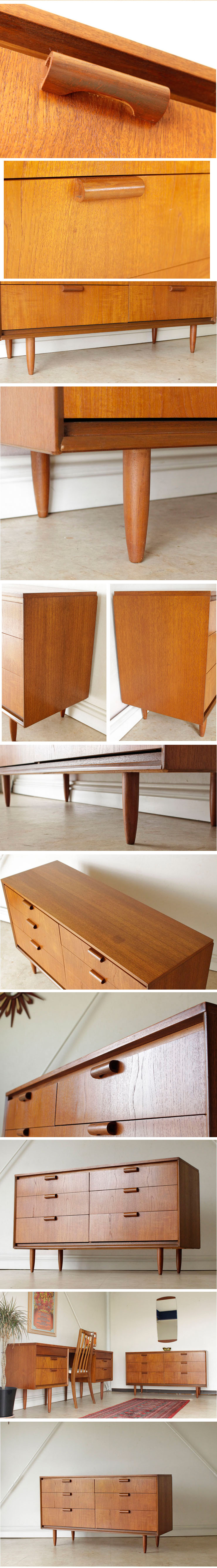 イギリス・Austinsuiteｵｰｽﾃｨﾝｽｲｰﾄ・チェスト・サイドボード・チーク・ビンテージ・アンティーク・ミッドセンチュリー