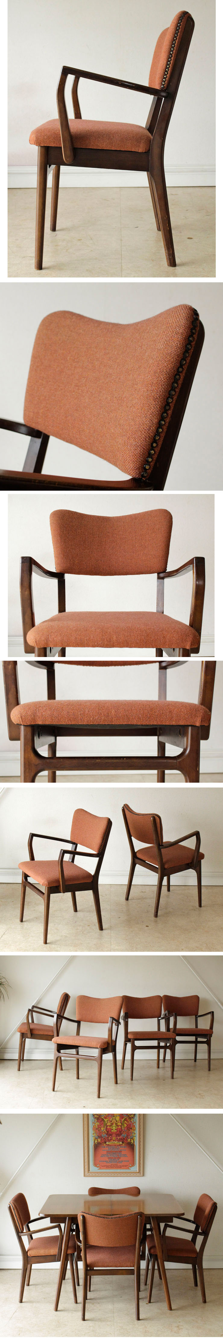 イギリス・ダイニングセット・テーブル・伸張式・チェア・EVEREST・ビンテージ・アンティーク・ミッドセンチュリー