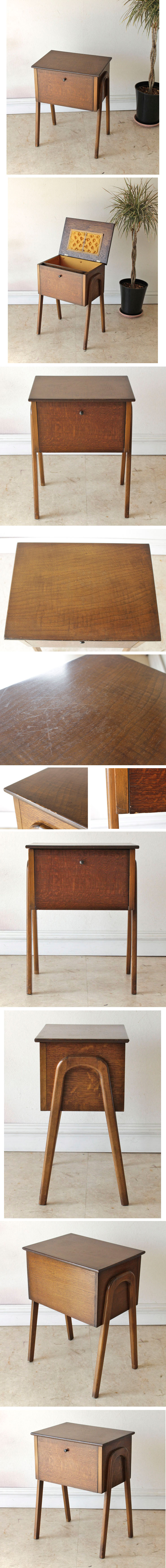 イギリス・ソーイングボックス・裁縫箱・サイドテーブル・ハンドメイド・クラフト・ビンテージ・アンティーク