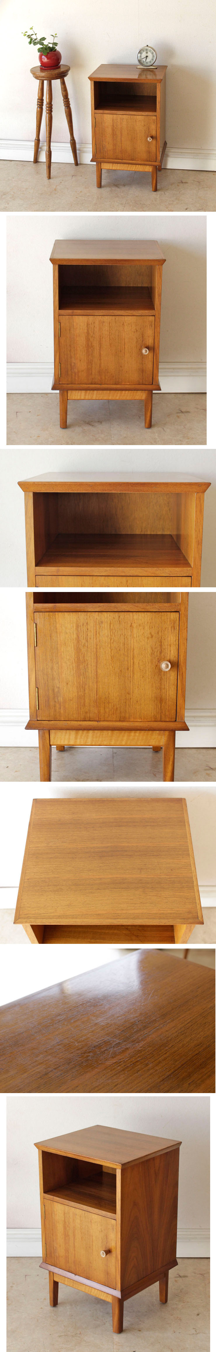 イギリス・ベッドサイドキャビネット・ビンテージ・アンティーク・レトロ・年代物