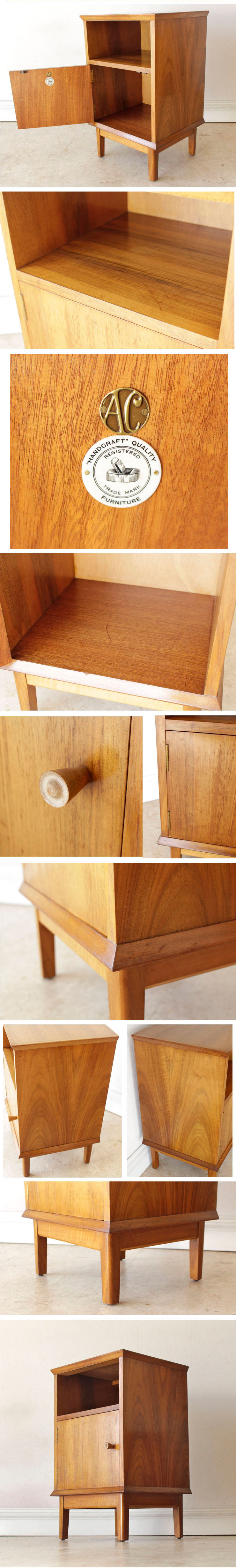 イギリス・ベッドサイドキャビネット・ビンテージ・アンティーク・レトロ・年代物