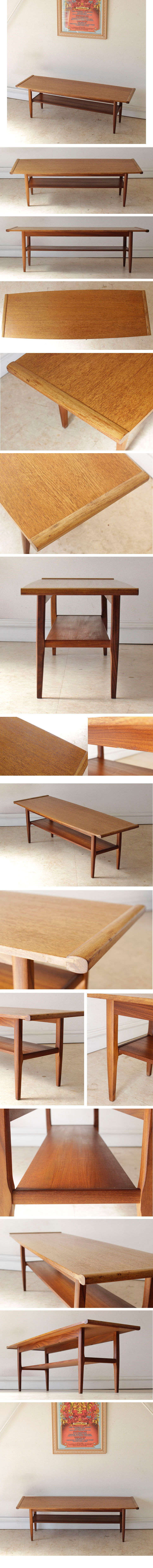 イギリス・コーヒーテーブル・チーク・マガジンラック・ビンテージ・アンティーク