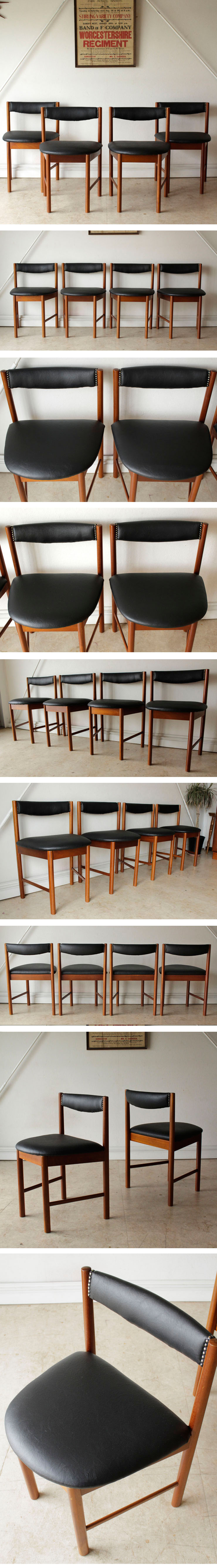 イギリス・マッキントッシュ・ダイニングチェア４脚セット・椅子・ビンテージ・アンティーク・ミッドセンチュリー