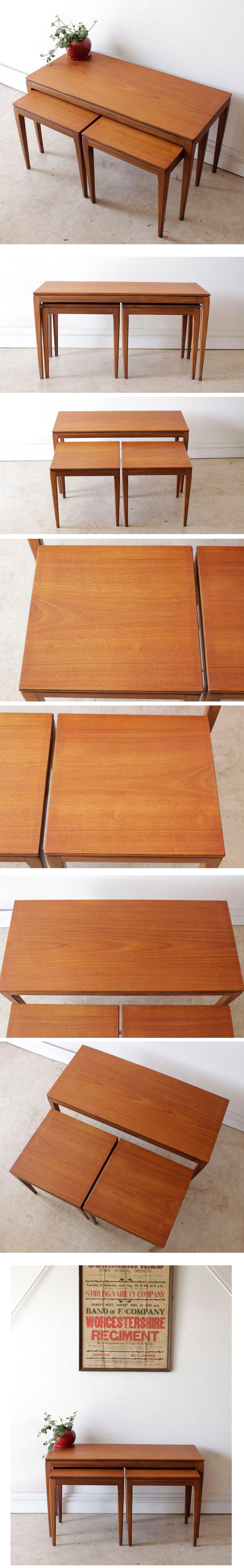 マッキントッシュ,McIntosh,テーブル,北欧,ビンテージ,イギリス,アンティーク,家具,チーク,ネストテーブル,コーヒーテーブル