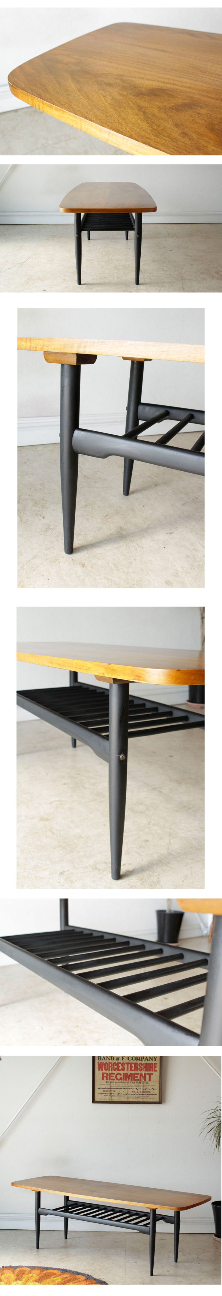 イギリス・コーヒーテーブル・サイドテーブル・ミッドセンチュリー・ビンテージ・アンティーク