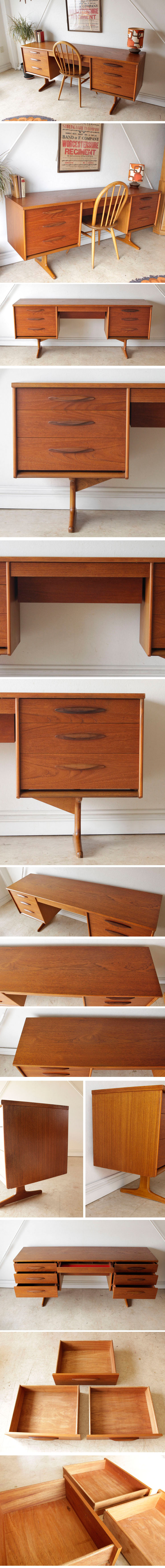 Austinsuiteオースティンスイート・ビンテージデスク【チーク】机/北欧・アンティーク家具・ミッドセンチュリー