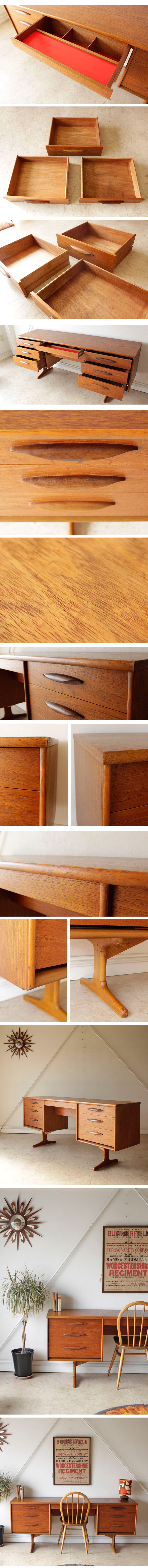 Austinsuiteオースティンスイート・ビンテージデスク【チーク】机/北欧・アンティーク家具・ミッドセンチュリー