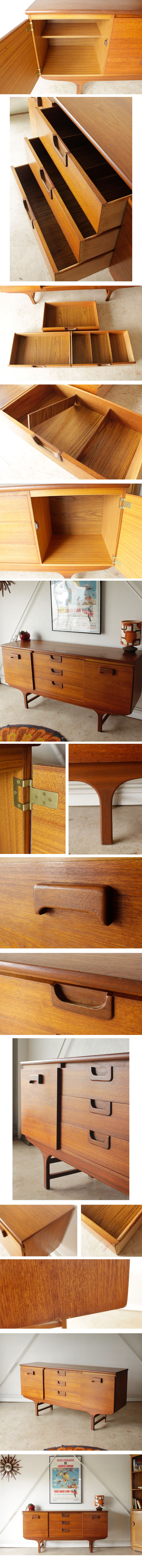 イギリス製・ビンテージ・サイドボード・アンティーク・チーク