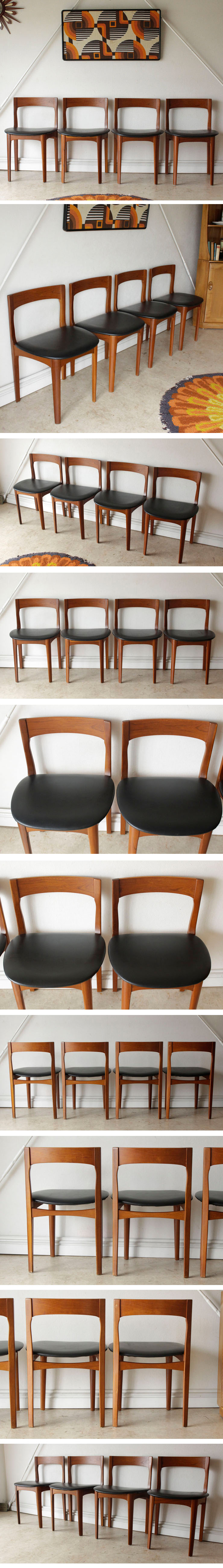 イギリス製・ネイサン・ダイニングチェアー4脚・チーク・アンティーク・ミッドセンチュリー・北欧