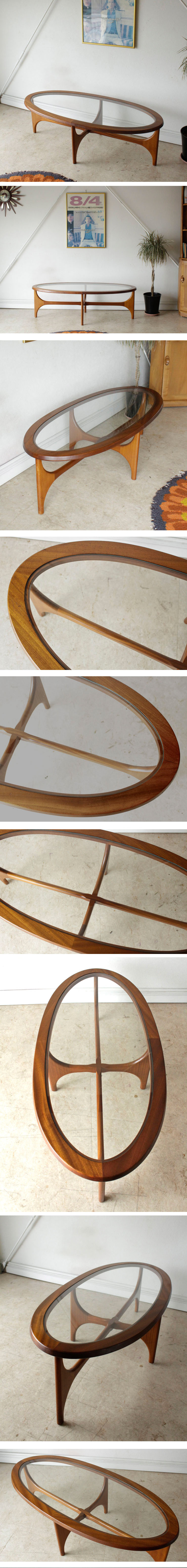 イギリス製・ストーンヒル・コーヒーテーブル・アンティーク・ビンテージ・北欧・ガラステーブル