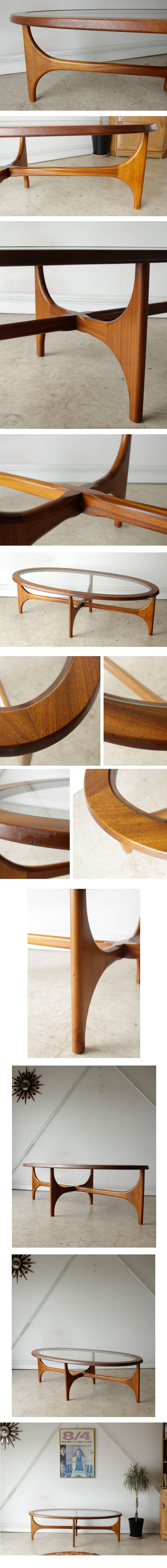 イギリス製・ストーンヒル・コーヒーテーブル・アンティーク・ビンテージ・北欧・ガラステーブル